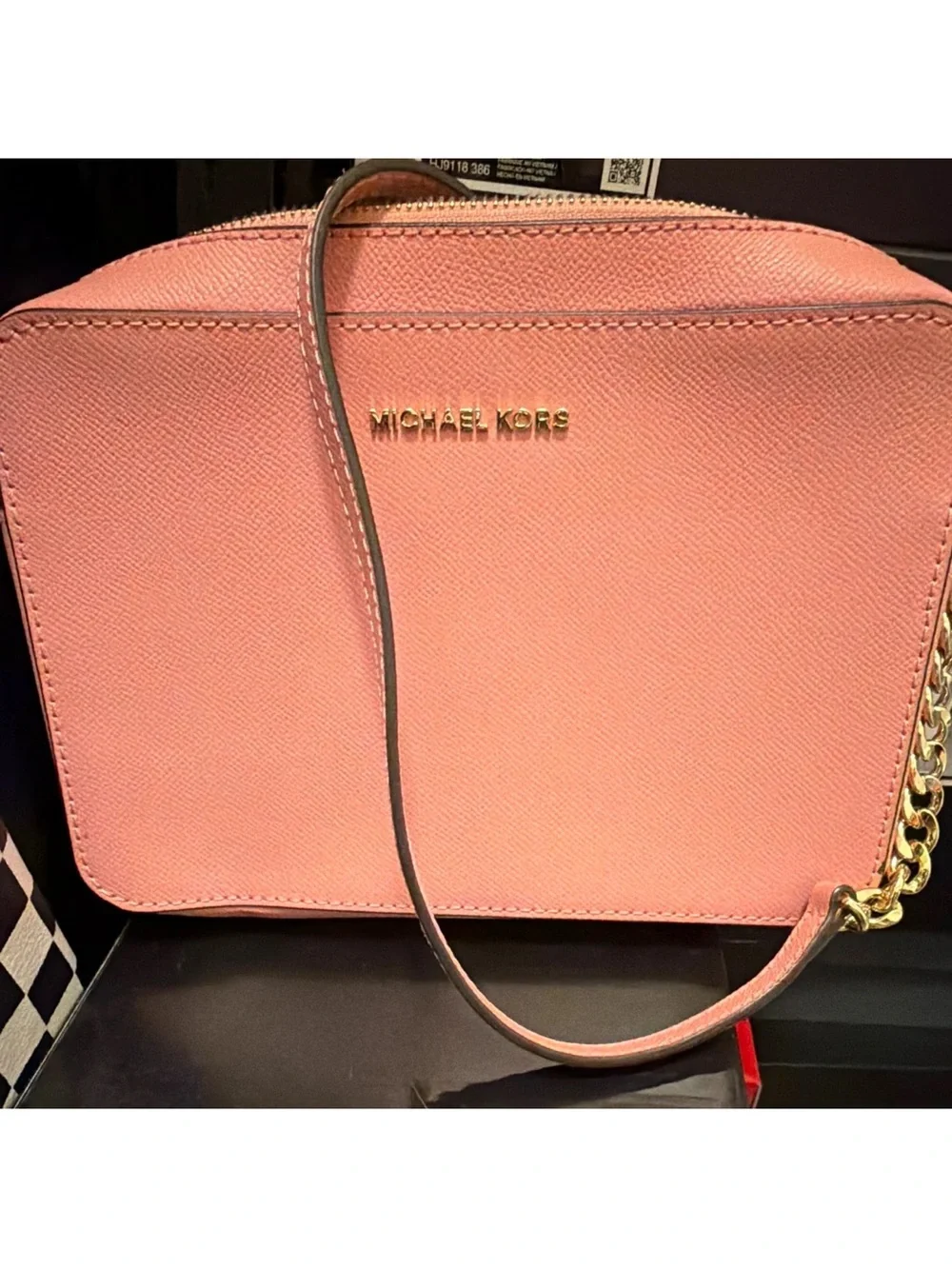 Michael Kors Pink Saffiano Crossbody Bag
